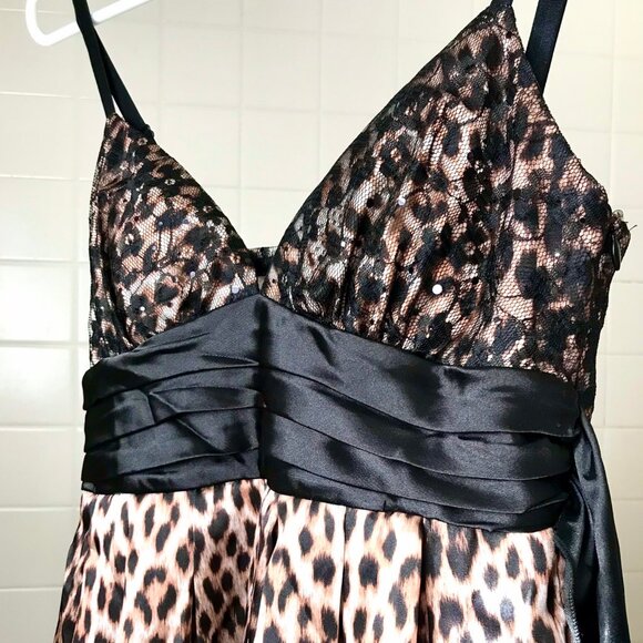 City Triangles Leopard Lace Dress - Picture 3 of 7